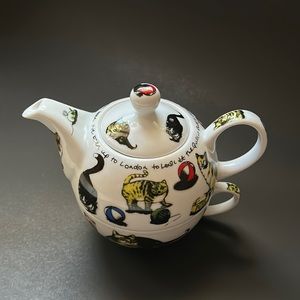 Cat Lovers Cardew Tea For One Tea Pot & Cup
